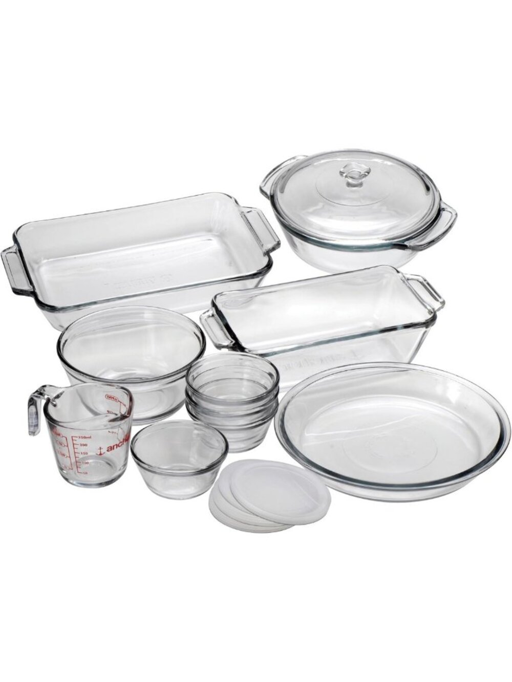Anchor Hocking Complete Glass Bakeware Set (15 piece, tempered tough, pre-heated